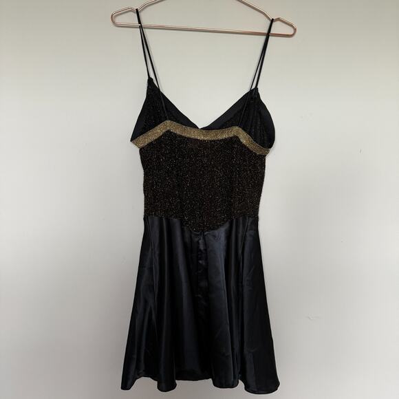 Intime of California VTG Womens Lingerie Dress L Babydoll Black Sexy Whimsigoth - Picture 7 of 7